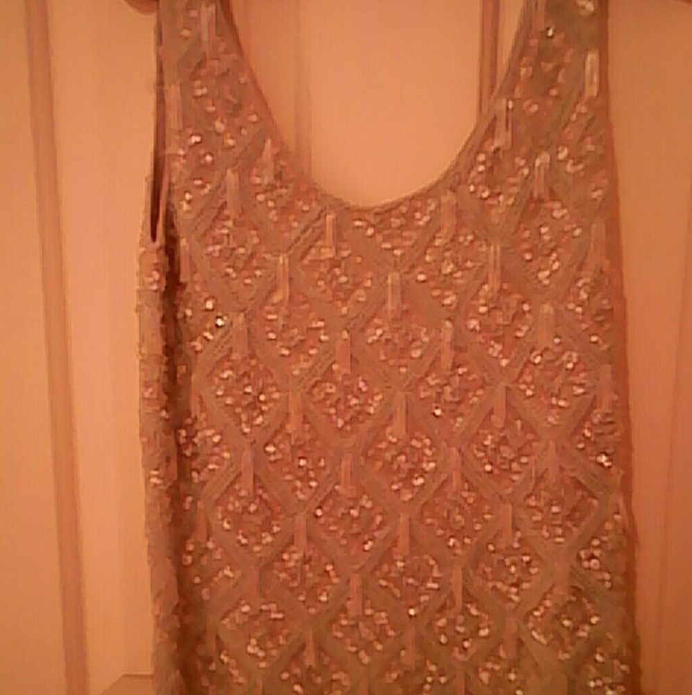 Sequin, beaded and beaded top